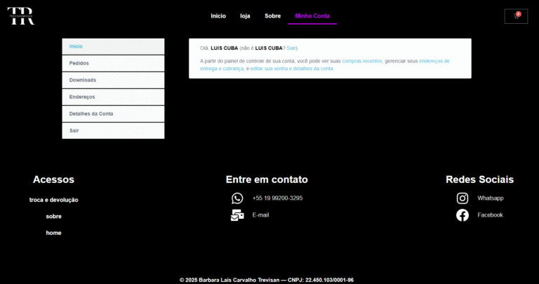 Trevisan Modas — área do cliente